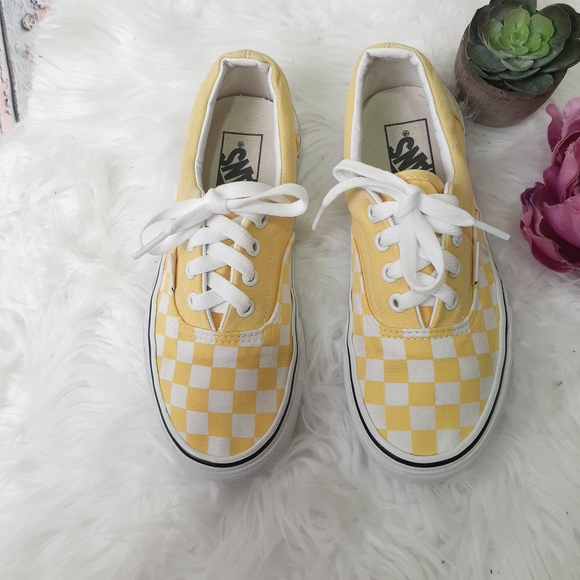 yellow chequered vans